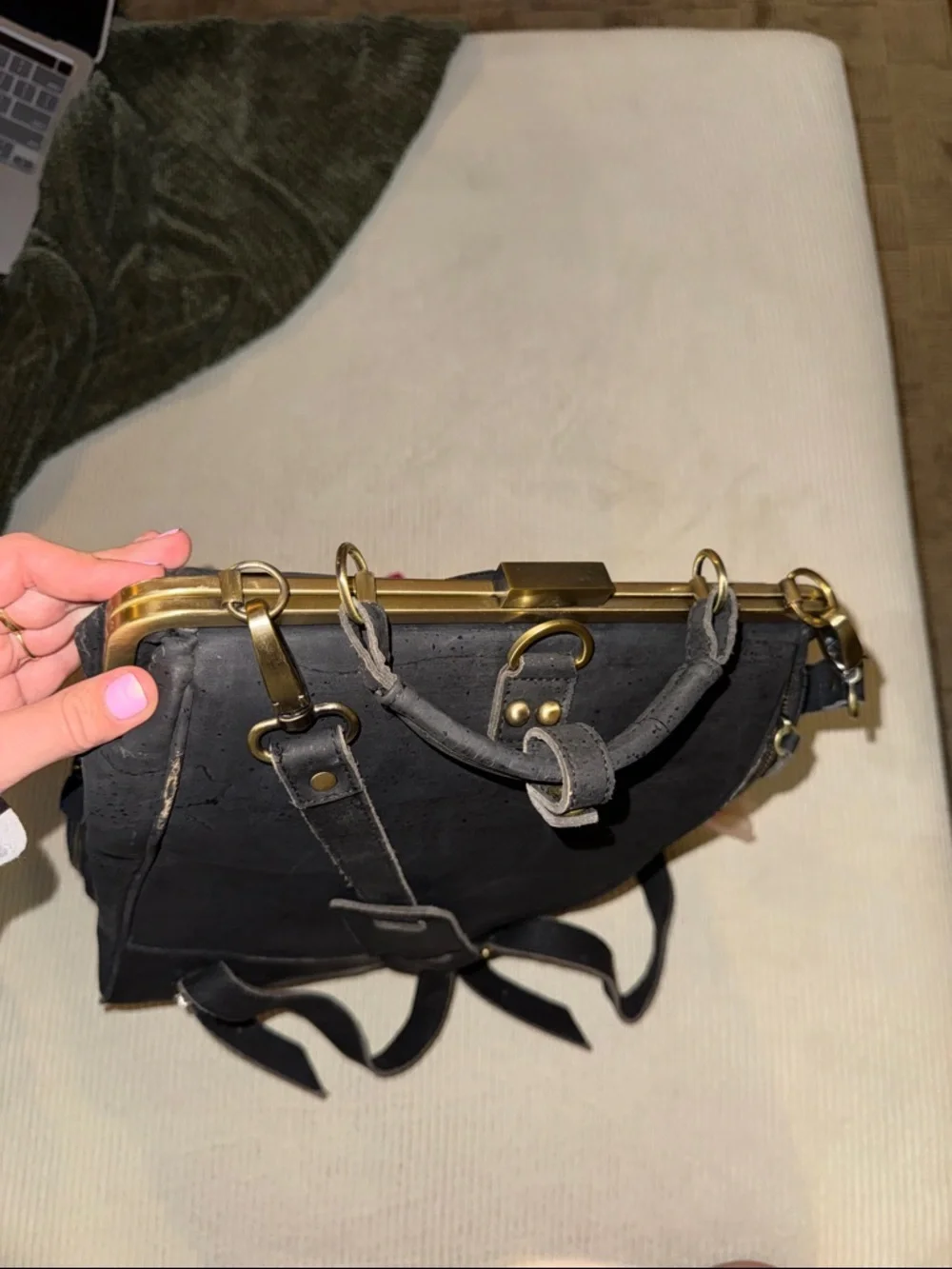 LaFlore Cork Backpack - worn but fully functional